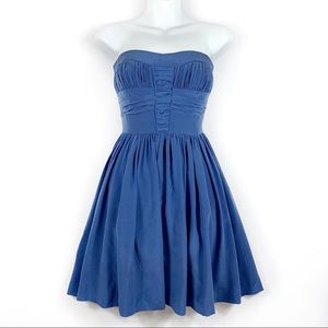 Silk Blue Y2K Fit and Flare Homecoming Dress